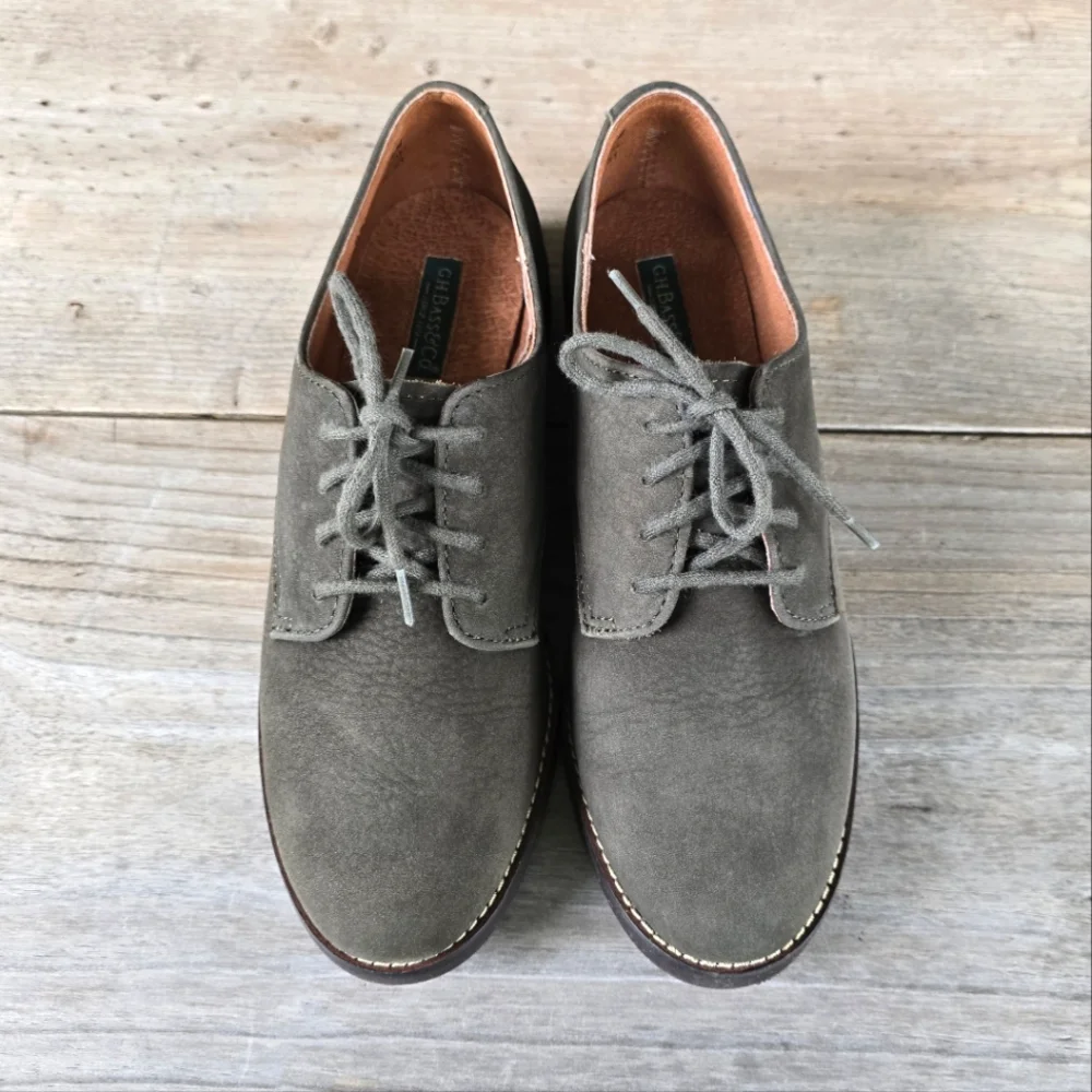 G.H. Bass & Co. 90's Classic Preppy Lace Up Oxford Flats 6.5M